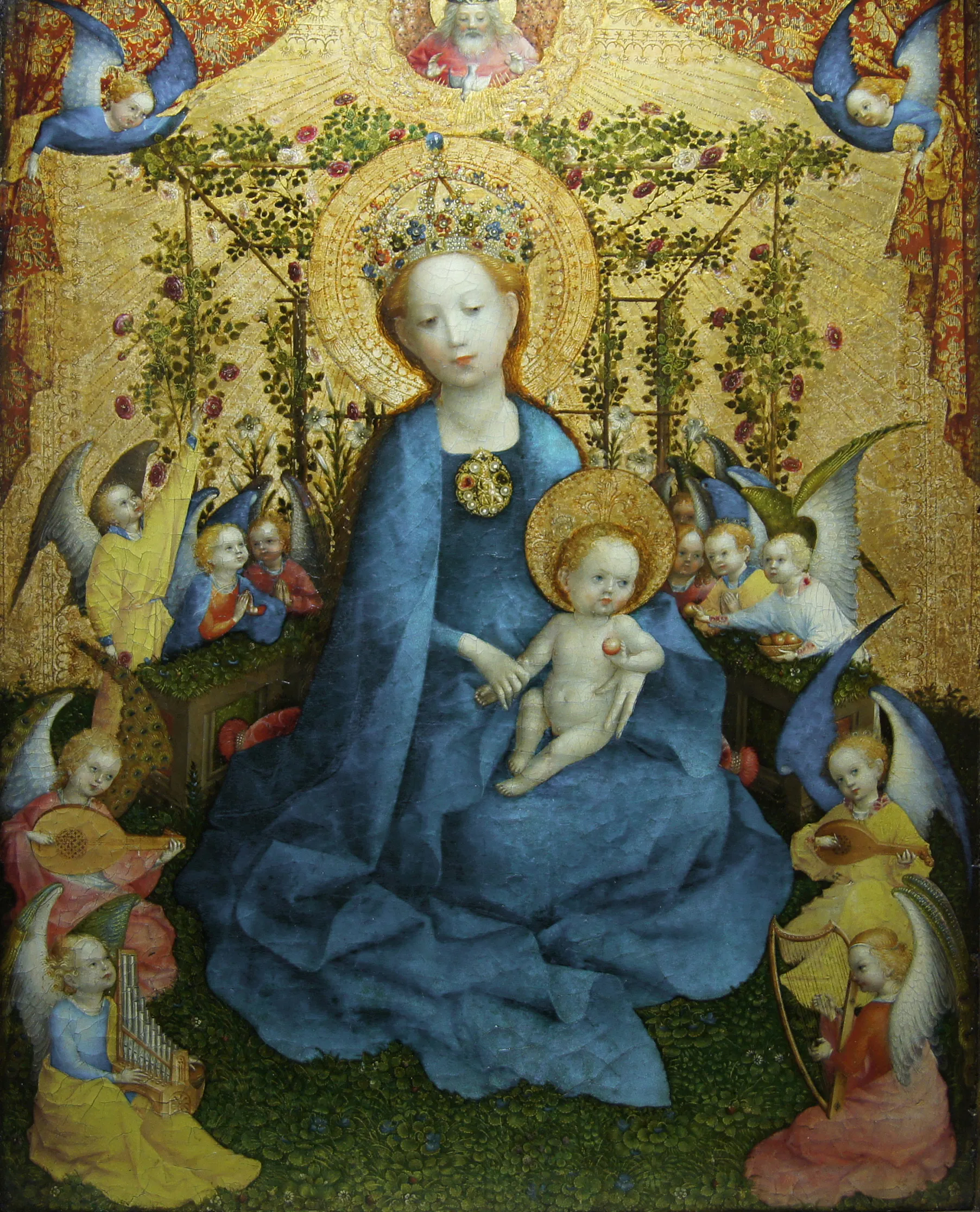 Stefan Lochner, Muttergottes in der Rosenlaube