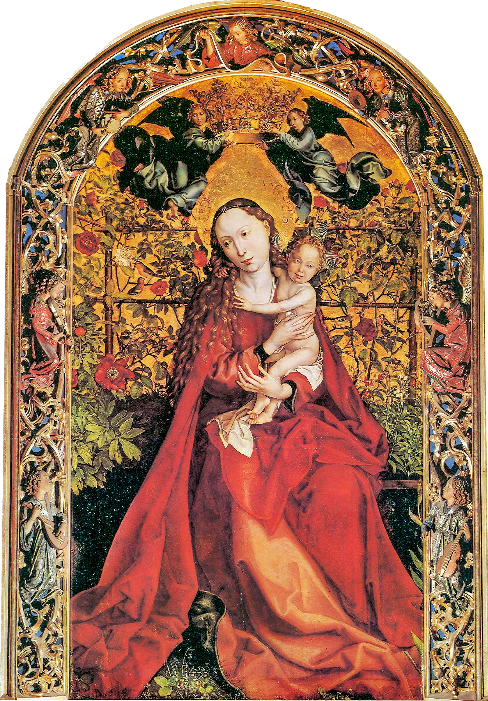 Martin Schongauer, Madonna im Rosenhag