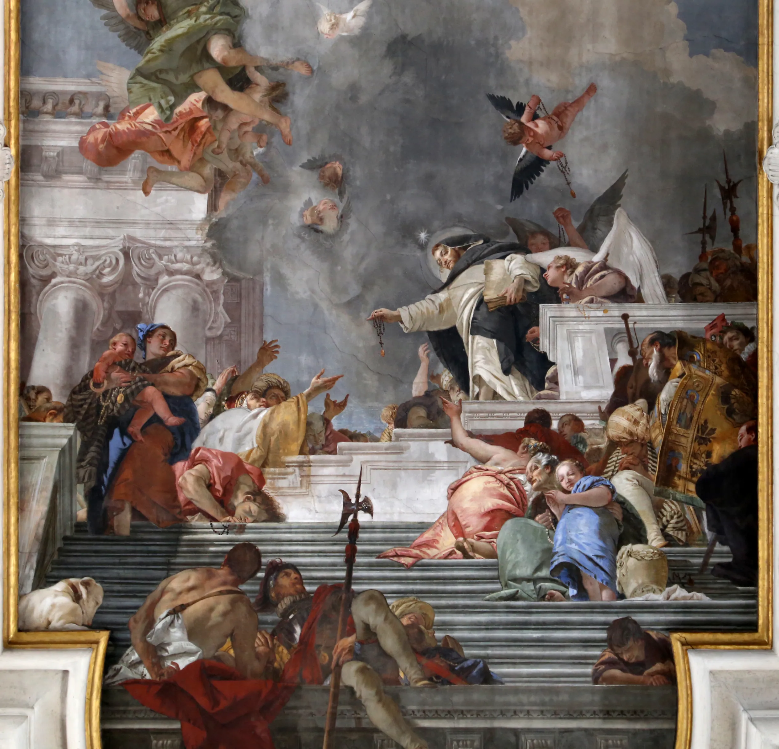 Giovanni Battista Tiepolo, L'istituzione del Rosario (particolare: san Domenico)